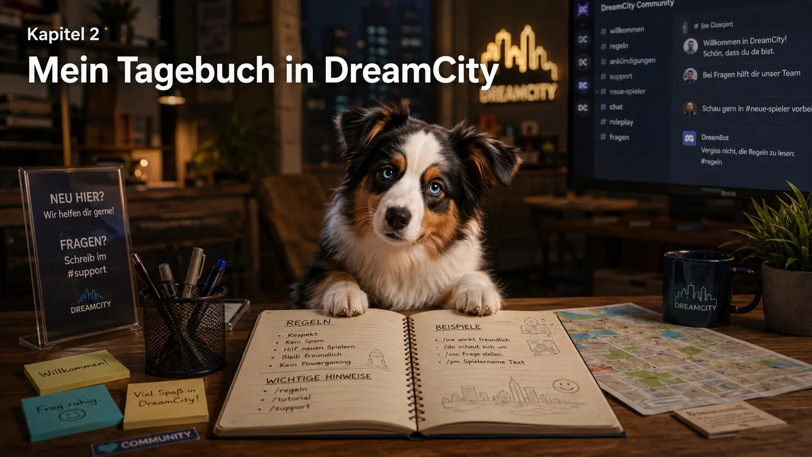 Kapitel 2 – Mein Tagebuch in DreamCity